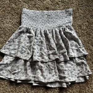 Final Touch brand white and blue flare skirt size S